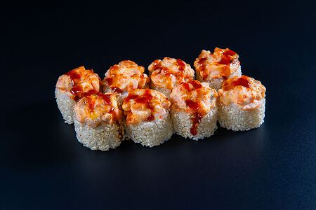 Запеченный ролл с лососем