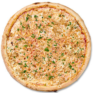 Пицца с курицей и грибами средняя