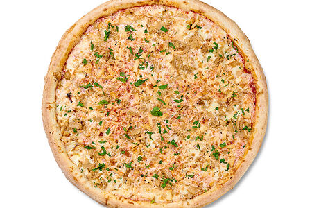 Пицца с курицей и грибами средняя