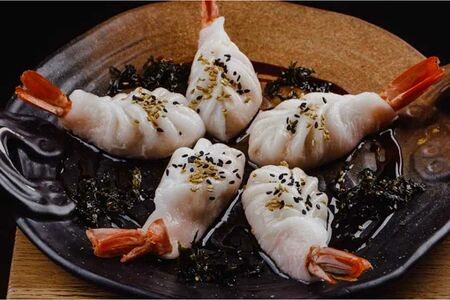 Дим самы с креветкой и сыром Качотта