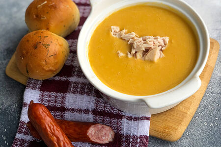 Суп-пюре гороховый с копченостями