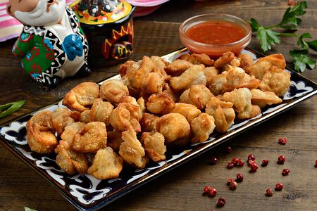 Жареные пельмени