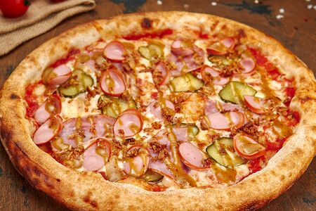 Пицца Хот-дог с горчичным соусом