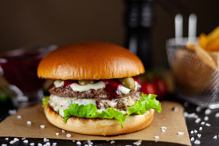 Бургер Греческий и фри