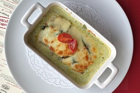 Лазанья с курицей и грибами