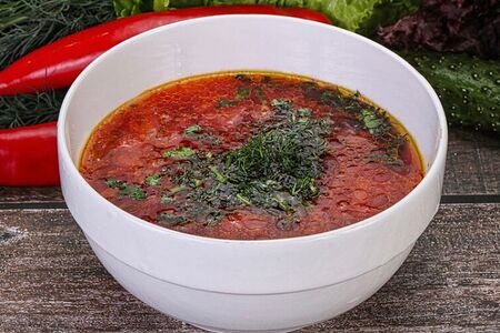 Домашний борщ с говядиной халяль