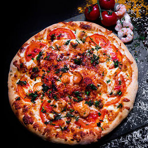 Պիցցա մանրածովախեցգետնով