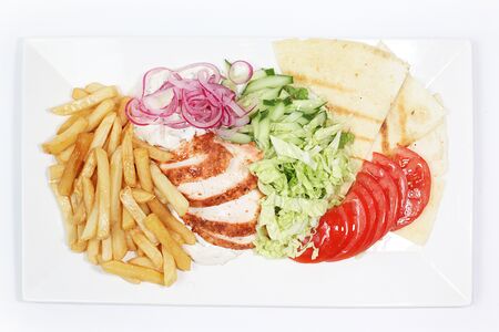 Шаверма на тарелке