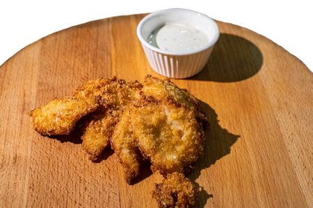 Куриные стрипсы с соусом айоле