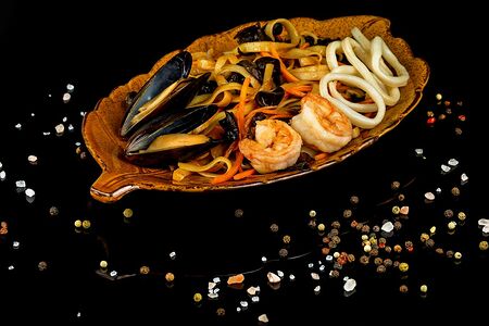 Удон с морепродуктами