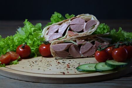 Шаурма с сосисками