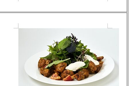 Салат с хрустящимим баклажанами