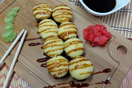 Запечённый с креветкой