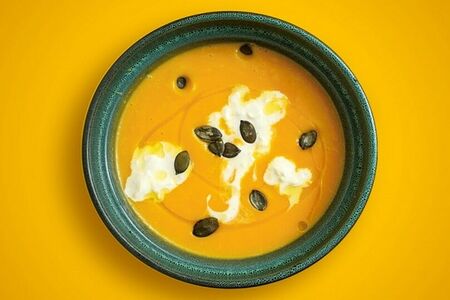 Тыквенный суп со страчателлой