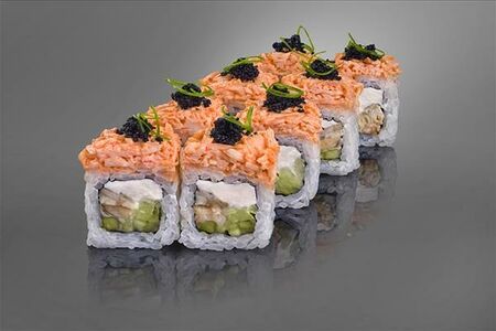 Ролл с копченым угрем и снежным крабом