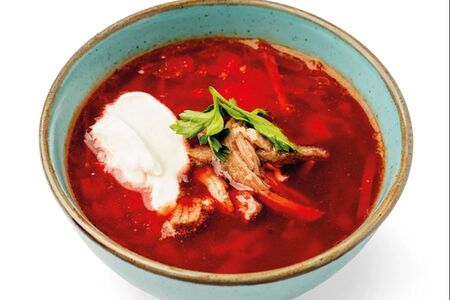 Борщ домашний с говядиной детский