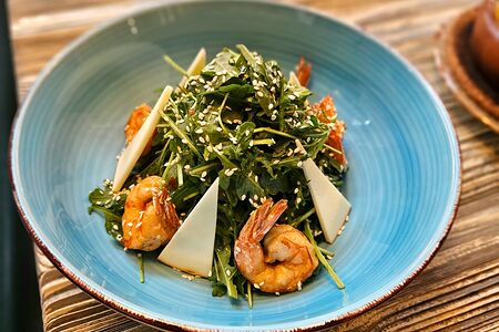 Салат Руккола с креветками