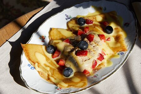 Блинчики с кофейным муссом