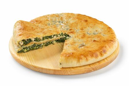 Пирог с курицей, шпинатом и сыром
