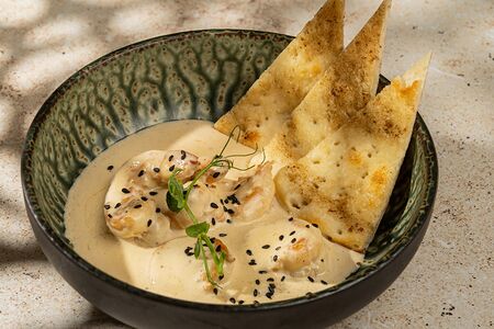 Креветки в сливочном соусе