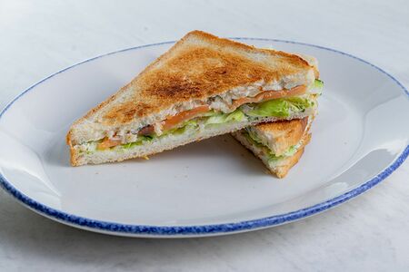 Тост с лососем