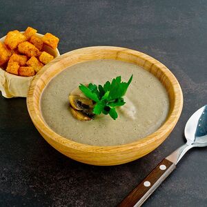 Грибной крем-суп с гренками