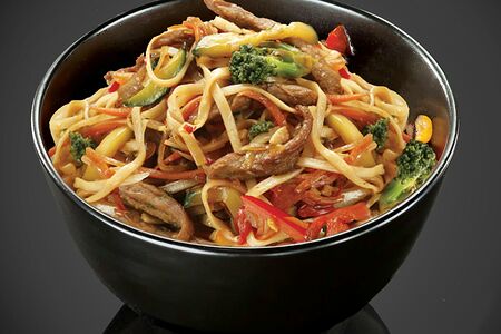 Удон со свининой терияки