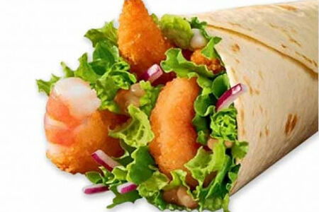 Цезарь-ролл c креветкой