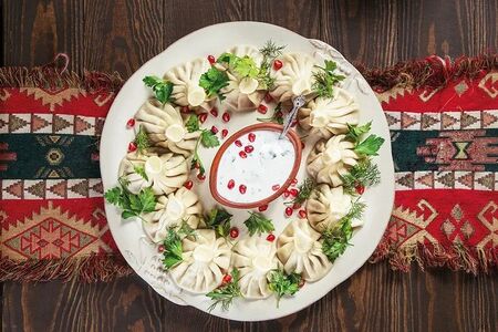 Хинкали с креветками