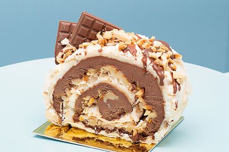 Меренговый рулет шоколадный