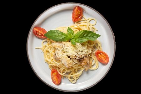 Спагетти с куриным филе