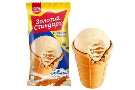 Мороженое Пломбир со сгущёнкой Золотой стандарт