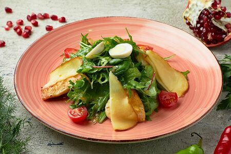 Салат с куриной печенью