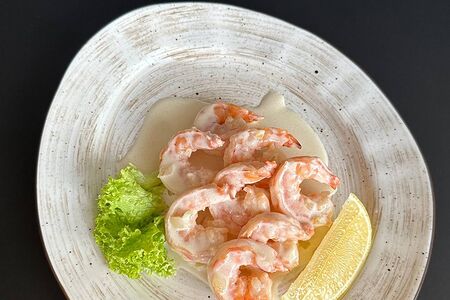 Креветки тигровые в соусе берблан