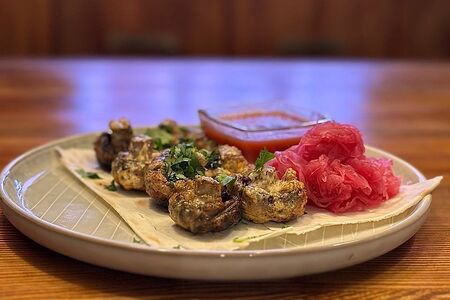 Шампиньоны на гриле