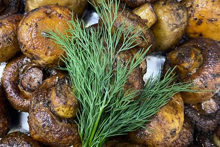 Шампиньоны на гриле