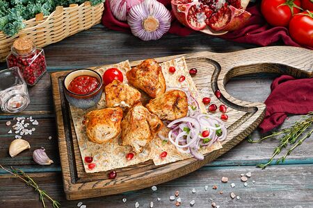 Шашлык из куриной мякоти