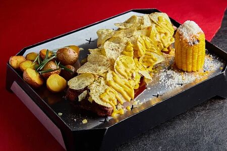 Ребра Баста size с унаги и кранч чипсами