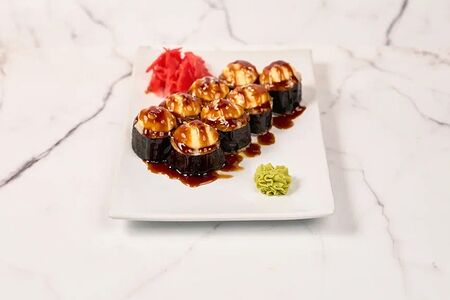 Запечённый с креветкой