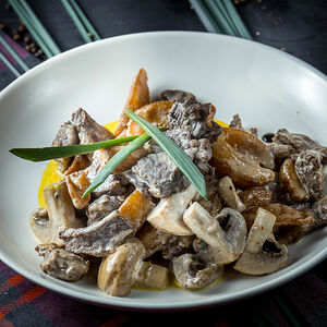 Грудка с грибами