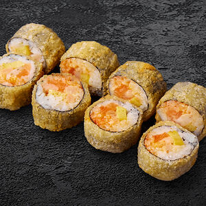 Ролл с лососем темпура