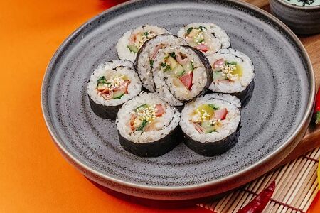 Кимпаб с охотничьими колбасками