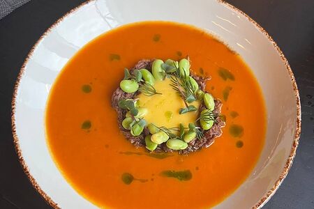 Густой суп с рваной говядиной