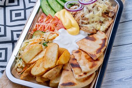 Шаверма Сырная открытая