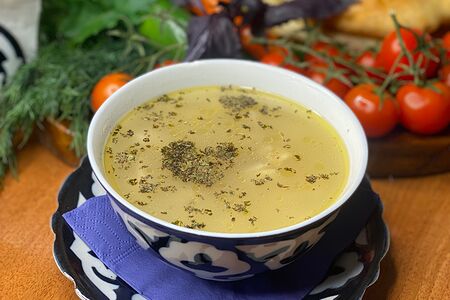 Дюшбара с бульоном