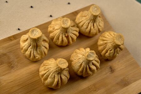 Жареные хинкали с бараниной