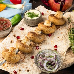 Грибы на шампуре