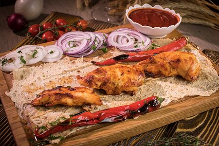 Шашлык из куриного филе