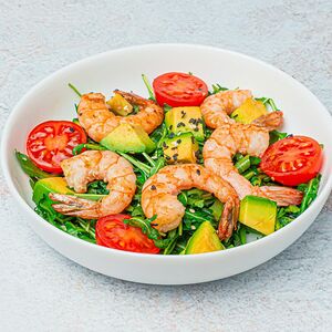 Руккола с креветками