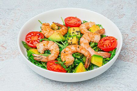 Салат Руккола с креветками